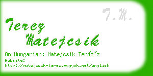 terez matejcsik business card